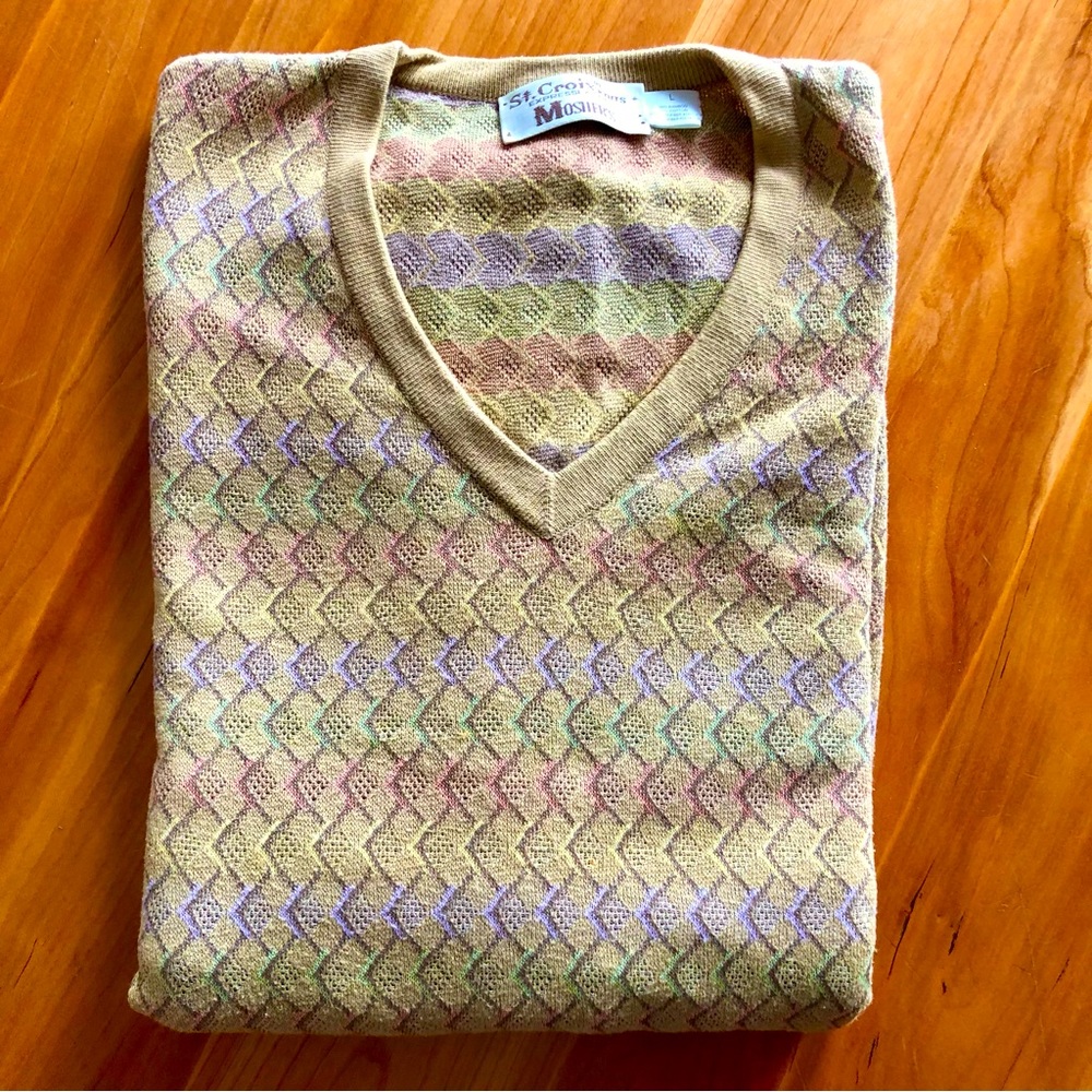 Vintage 1980’s St. Croix V-neck Knit Sweater